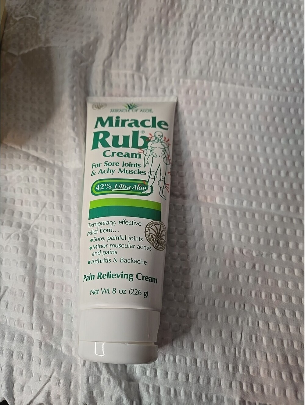 Miracle Rub Pain Relieving Cream with 42% Aloe, 8 oz Tube